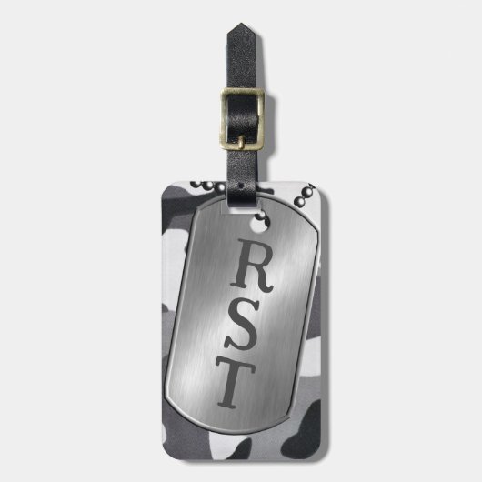 Speciaal gepersonaliseerde militaire honden-doosje bagagelabel (Voorkant verticaal)