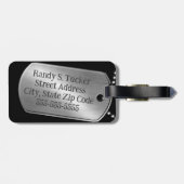 Speciaal gepersonaliseerde militaire honden-doosje bagagelabel (Achterkant horizontaal)