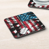 Speciaal gepersonaliseerde militaire Soldaat Dog-t Bier Onderzetter (Linkerzijde)