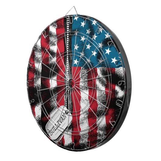 Speciaal gepersonaliseerde militaire Soldaat Dog-t Dartbord (Voorkant Rechts)