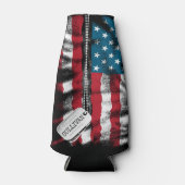 Speciaal gepersonaliseerde militaire Soldaat Dog-t Flesjeskoeler (Voorkant)