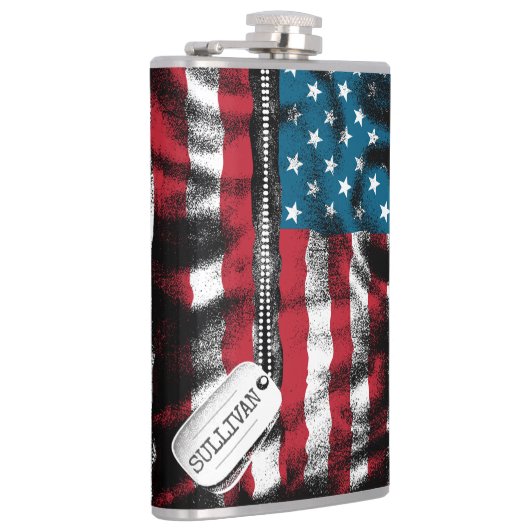 Speciaal gepersonaliseerde militaire Soldaat Dog-t Heupfles (Rechts)