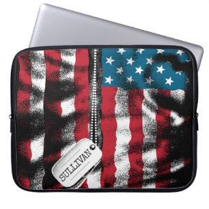 Speciaal gepersonaliseerde militaire Soldaat Dog-t Laptop Sleeve