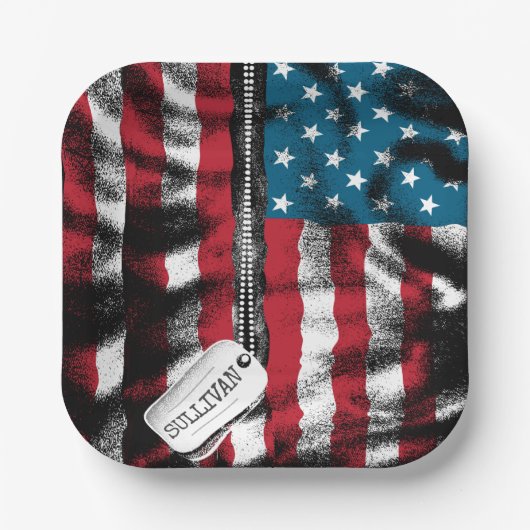 Speciaal gepersonaliseerde militaire Soldaat Dog-t Papieren Bordje (Voorkant)