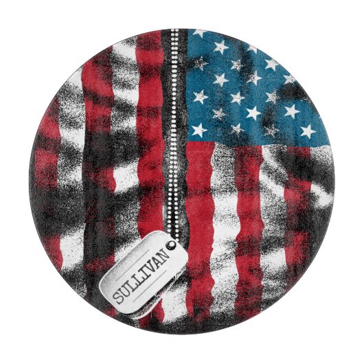 Speciaal gepersonaliseerde militaire Soldaat Dog-t Snijplank (Voorkant)