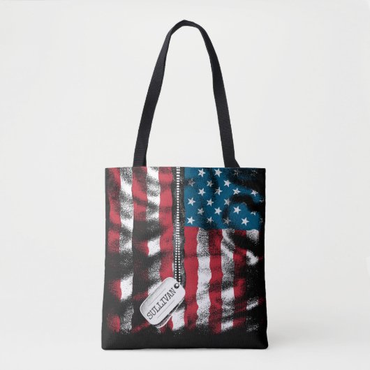 Speciaal gepersonaliseerde militaire Soldaat Dog-t Tote Bag (Voorkant)