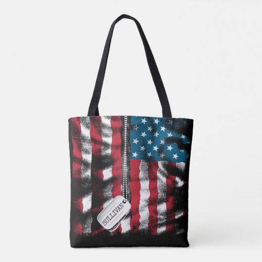 Speciaal gepersonaliseerde militaire Soldaat Dog-t Tote Bag (Achterkant)