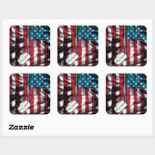 Speciaal gepersonaliseerde militaire Soldaat Dog-t Vierkante Sticker (Vel)