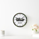 Speciaal gepersonaliseerde militaire tank Camo- Ronde Klok (Huis)