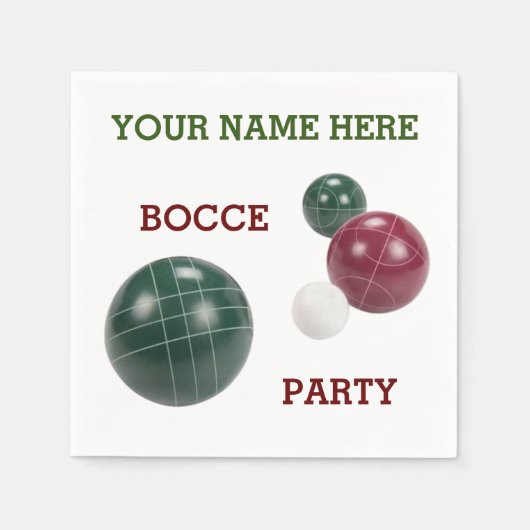 Speciaal gepersonaliseerde moderne hars bocce-ball servet (Voorkant)