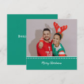 Speciaal gepersonaliseerde moderne vierkant-fotoke feestdagenkaart (Voorkant / Achterkant)