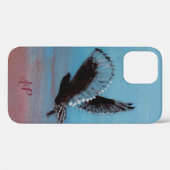 Speciaal gepersonaliseerde monogram Owl Art Case-Mate iPhone Case (Achterkant (horizontaal))