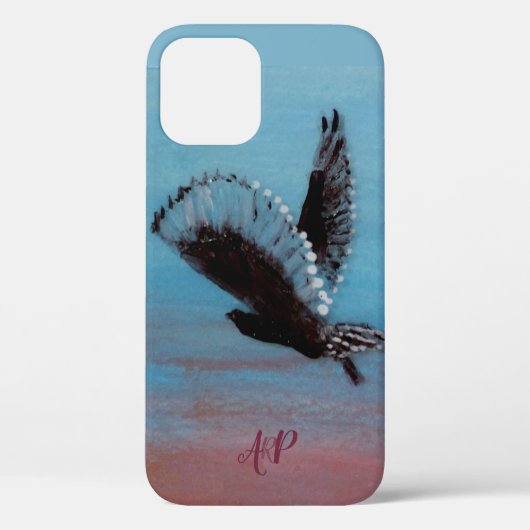 Speciaal gepersonaliseerde monogram Owl Art Case-Mate iPhone Case (Achterkant)