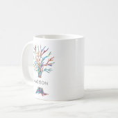 Speciaal gepersonaliseerde multicolored Tree Coffe Koffiemok (Voorkant links)