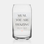 Speciaal gepersonaliseerde MUM Je bent geweldig ca Blikvorm Glas (Voorkant)
