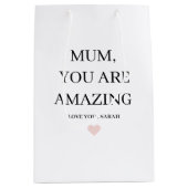 Speciaal gepersonaliseerde MUM Je bent geweldig ca Medium Cadeauzakje (Voorkant)