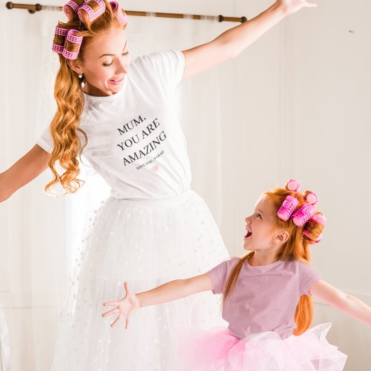 Speciaal gepersonaliseerde MUM Je bent geweldig ca T-shirt