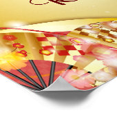 Speciaal gepersonaliseerde naam Tekst Roze Gold Fl Poster (Hoek)