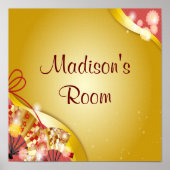 Speciaal gepersonaliseerde naam Tekst Roze Gold Fl Poster (Voorkant)