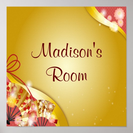 Speciaal gepersonaliseerde naam Tekst Roze Gold Fl Poster (Voorkant)