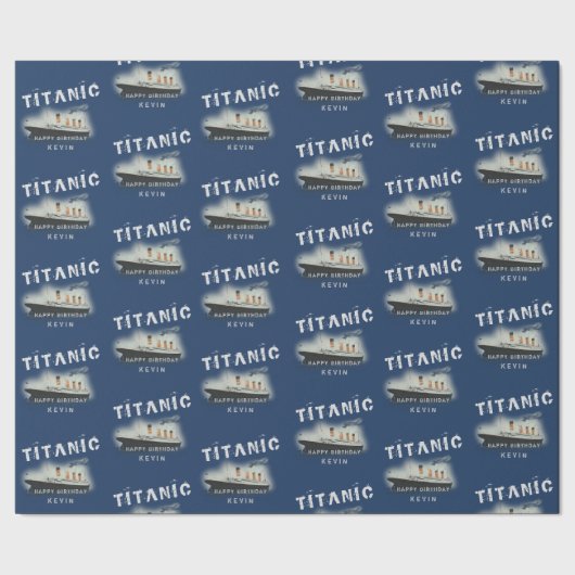 Speciaal gepersonaliseerde naam Titanic Wrapping P Cadeaupapier (Zoom)