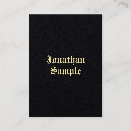 Speciaal gepersonaliseerde oude stijl Tekst zwart  Visitekaartje (Voorkant)