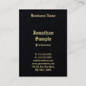 Speciaal gepersonaliseerde oude stijl Tekst zwart  Visitekaartje (Achterkant)