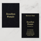Speciaal gepersonaliseerde oude stijl Tekst zwart  Visitekaartje (Voorkant / Achterkant)