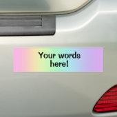 Speciaal gepersonaliseerde pasteelregenboogBumpers Bumpersticker (Op auto)