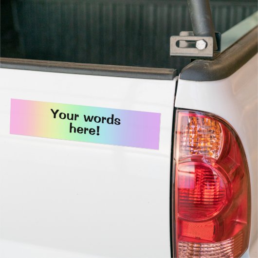 Speciaal gepersonaliseerde pasteelregenboogBumpers Bumpersticker (Op Truck)