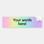 Speciaal gepersonaliseerde pasteelregenboogBumpers Bumpersticker (Voorkant)
