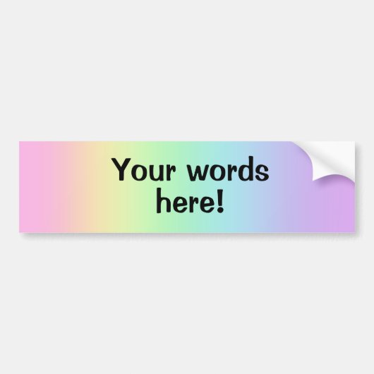 Speciaal gepersonaliseerde pasteelregenboogBumpers Bumpersticker (Voorkant)
