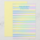 Speciaal gepersonaliseerde pasteitserij briefpapier (Voorkant / Achterkant)