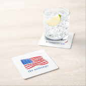 Speciaal gepersonaliseerde patriottische Amerikaan Kartonnen Onderzetters (Insitu)