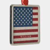 Speciaal gepersonaliseerde patriottische Amerikaan Metalen Ornament (Rechts)