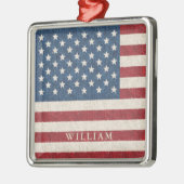 Speciaal gepersonaliseerde patriottische Amerikaan Metalen Ornament (Links)