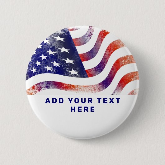 Speciaal gepersonaliseerde patriottische Amerikaan Ronde Button 5,7 Cm (Voorkant)