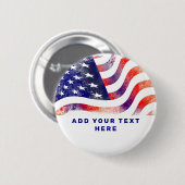 Speciaal gepersonaliseerde patriottische Amerikaan Ronde Button 5,7 Cm (Voorkant /achterkant)