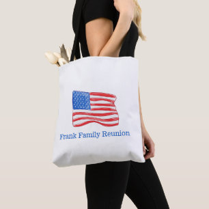 Speciaal gepersonaliseerde patriottische Amerikaan Tote Bag