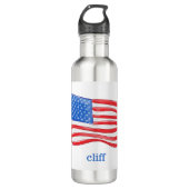 Speciaal gepersonaliseerde patriottische Amerikaan Waterfles (Voorkant)