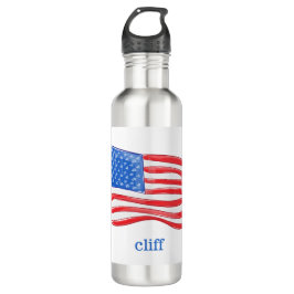 Speciaal gepersonaliseerde patriottische Amerikaan Waterfles