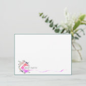 Speciaal gepersonaliseerde posterijen elegant mode bedankkaart (Staand voorkant)