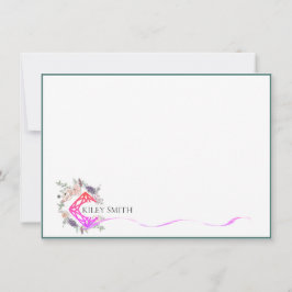 Speciaal gepersonaliseerde posterijen elegant mode bedankkaart