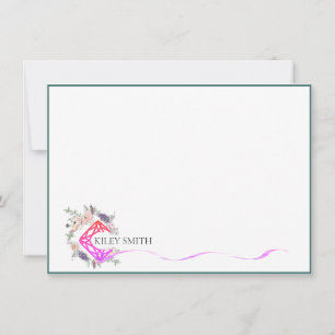 Speciaal gepersonaliseerde posterijen elegant mode bedankkaart
