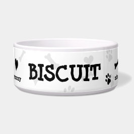 Speciaal gepersonaliseerde puppy Modern Dog Bowl Voerbakje