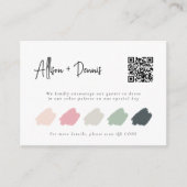 Speciaal gepersonaliseerde QR-code Weddenschap-cod Informatiekaartje (Voorkant)