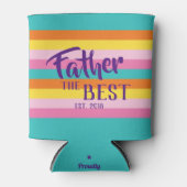 Speciaal gepersonaliseerde regenboogstripes blikjeskoeler (Voorkant)