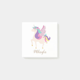 Speciaal gepersonaliseerde regenboogUnicorn Simple Post-it® Notes