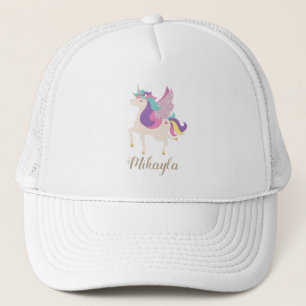 Speciaal gepersonaliseerde regenboogUnicorn Simple Trucker Pet