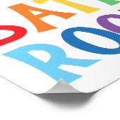 Speciaal gepersonaliseerde regenboogwand poster (Hoek)